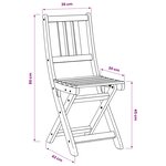 vidaXL Chaises de bistrot d'extérieur 2 pc Bois d'Acacia Massif