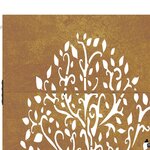 vidaXL Portail de jardin 105x80 cm acier corten conception de l'arbre