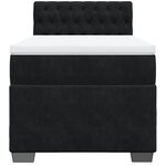 vidaXL Sommier à lattes de lit avec matelas Noir 100x200 cm Velours