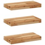 vidaXL Étagères flottantes 3 Pièces 60x20x4 cm acacia massif à l'huile