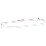vidaXL Dessus de table 120x60x3 8 cm ovale bois massif de manguier