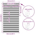 vidaXL Store zèbre gris foncé largeur du tissu 125 9 cm polyester