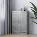 vidaXL Bibliothèque Gris béton 82 5x30 5x115 cm Bois d'ingénierie