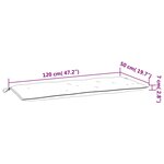vidaXL Coussin de banc de jardin vert mélangé 120x50x7 cm tissu