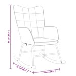 vidaXL Chaise à bascule Gris foncé Tissu