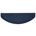 vidaXL Tapis d'escalier autocollants 5 pièces 65 x 21 x 4 cm Bleu marine Demi-rond Grand