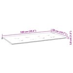 vidaXL Banc de jardin avec coussin noir 112 cm Bois de teck massif