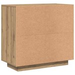 vidaXL Buffet chêne artisanal 80x40x75 cm bois d'ingénierie