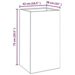vidaXL Jardinière 42x38x75 cm acier corten