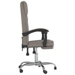 vidaXL Fauteuil inclinable de bureau Taupe Tissu