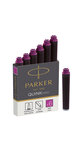 PARKER Etui de 6 cartouches mini Quink pour stylo plume, encre rose