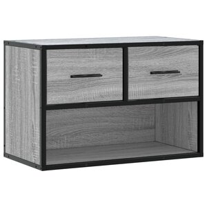 vidaXL Meuble TV sonoma gris 60x31x39 5 cm bois d'ingénierie et métal