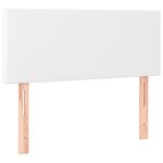 vidaXL Sommier à lattes de lit avec matelas Blanc 90x190 cm Similicuir