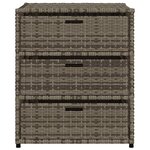 vidaXL Armoire de rangement de jardin gris 55x59x69 cm résine tressée