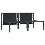 vidaXL Mobilier de jardin avec coussin 2 Pièces Anthracite Acier