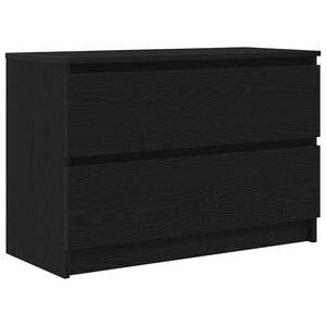 vidaXL Meuble TV noir 80x35x54 cm bois d'ingénierie