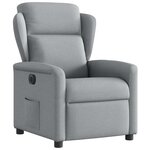 vidaXL Fauteuil inclinable électrique Gris clair Tissu