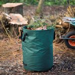 Nature Sac à déchets de jardin rond 140 L vert