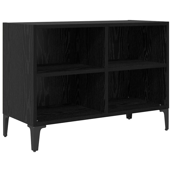 vidaXL Meuble TV Noir 69.5 x 30 x 50 cm Bois d'ingénierie