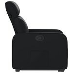 vidaXL Fauteuil inclinable Noir Similicuir