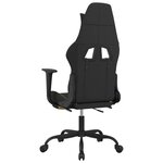 vidaXL Chaise de jeu avec repose-pied Noir et jaune Tissu