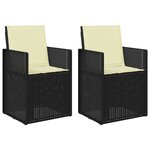 vidaXL Chaises de jardin salle à manger 2 Pièces Anthracite et crème PP