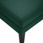 vidaXL Fauteuil long et coussin et accoudoir droit vert foncé velours