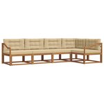 vidaXL Ensemble de canapés d'extérieur 5 pc Naturel et Beige