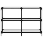 vidaXL Table console avec dessus en verre transparent 118 5x30x81 cm