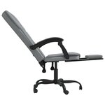 vidaXL Fauteuil inclinable de bureau Gris clair Tissu