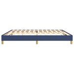vidaXL Cadre de lit à ressorts bleu 200x200 cm tissu