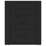 vidaXL Table de chevet Noir 50x36x60 cm Bois d’ingénierie