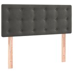 vidaXL Sommier à lattes de lit et matelas Gris foncé 90x200 cm Velours