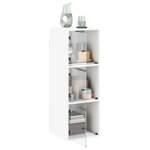 vidaXL Armoire murale avec portes en verre blanc 35x37x100 cm