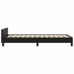 vidaXL Cadre de lit avec tête de lit sans matelas noir 100x200 cm