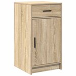 vidaXL Table de Toilette avec tiroir 3 Pièces Marron 50 x 41 x 135 cm