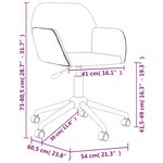 vidaXL Chaise pivotante de bureau Vert foncé Tissu