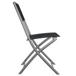 vidaXL Chaises d'extérieur pliables lot de 2 Noir Acier et textilène