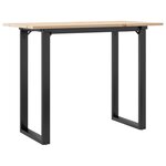 vidaXL Table à manger cadre en O 100x50x75 cm bois de pin massif acier