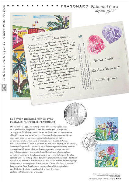 Document philatélique - Coeur - Fragonard