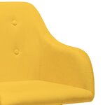 vidaXL Chaises pivotantes à manger lot de 2 jaune tissu