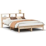 vidaXL Lit bibliothèque sans matelas 120x190 cm bois de pin massif