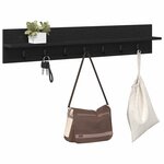 vidaXL Porte-manteau mural avec étagère Chêne noir 100 x 10.5 x 18 cm