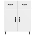 vidaXL Buffet blanc 69 5x34x90 cm bois d'ingénierie