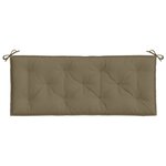vidaXL Coussin de banc de jardin taupe mélangé 120x50x7 cm tissu