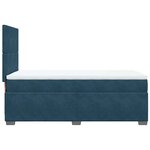 vidaXL Sommier à lattes de lit avec matelas bleu 90x200 cm velours