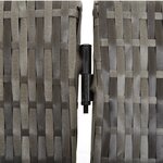 vidaXL Cloison de séparation 3 panneaux gris résine tressée