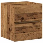 vidaXL Cabinet de lavabo Chêne noir 41 x 39 x 62 cm Bois d'ingénierie