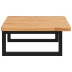 vidaXL Étagère de vasque murale acier et bois de chêne massif