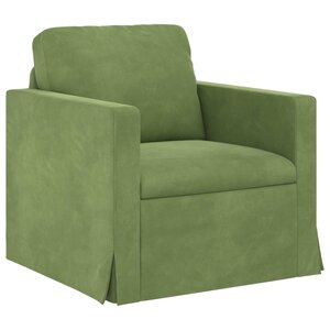 vidaXL Canapé Vert clair 78 x 78 x 80 cm Velours